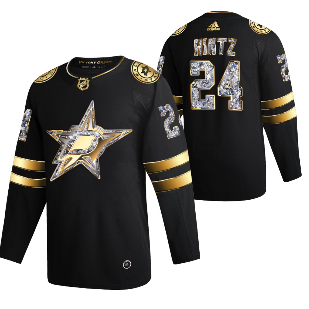 Roope Hintz Stars 2022 Stanley Cup Playoffs Black Diamond Edition Authentic Jersey