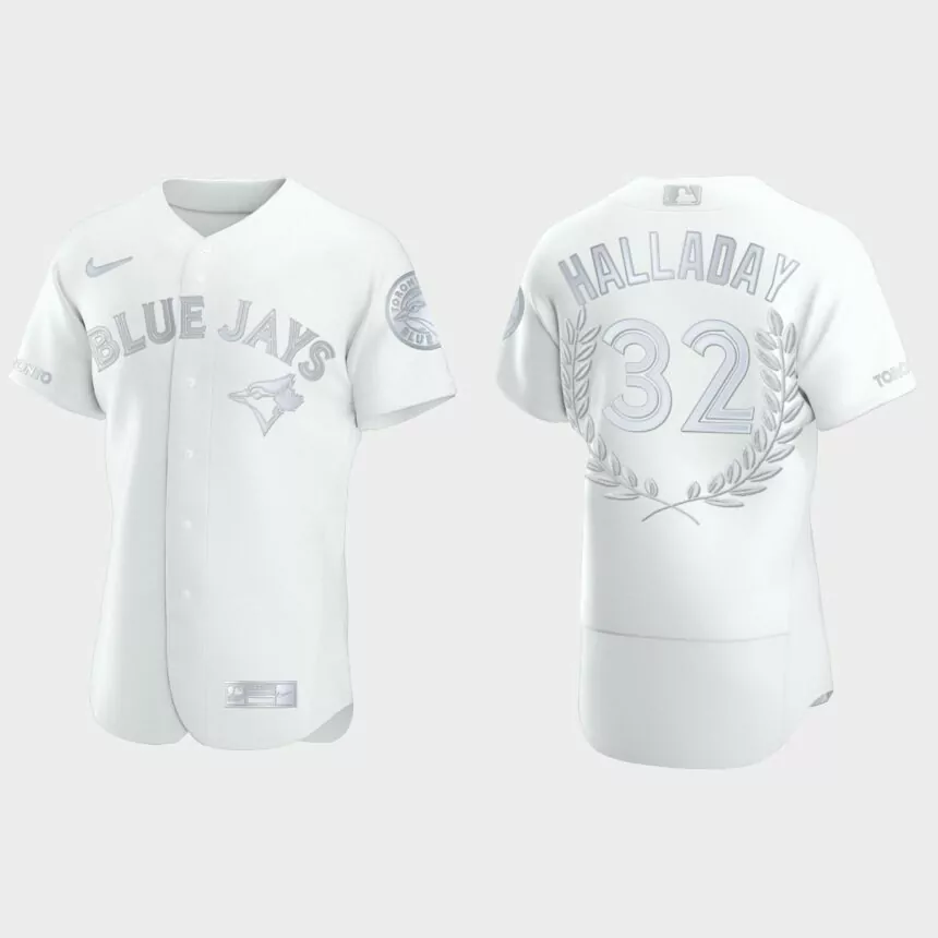 Roy Halladay #32 Toronto Blue Jays AL Cy Young Awards Collection Jersey – White