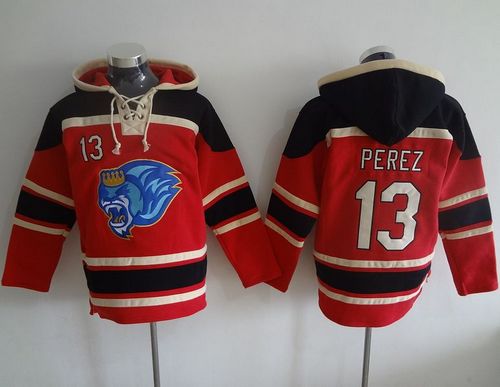 Royals #13 Salvador Perez Red Sawyer Hooded Sweatshirt MLB