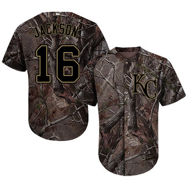 Royals #16 Bo Jackson Camo Realtree Collection Cool Base Stitched Youth Baseball Jersey