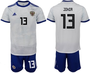 Russia #13 Jikia Away Soccer Country Jersey