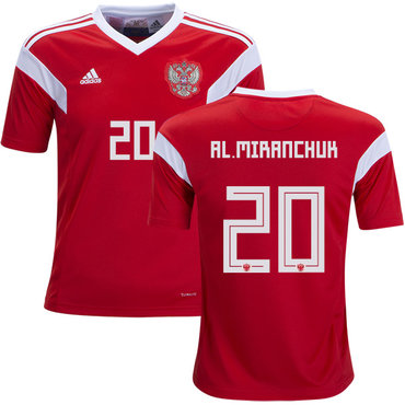 Russia #20 AL.Miranchuk Home Kid Soccer Country Jersey
