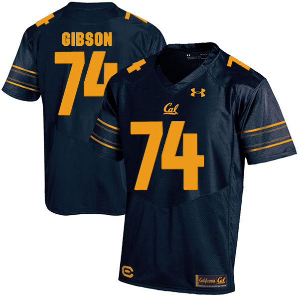 Ryan Gibson California Golden Bears Men's Jersey - #74 NCAA Navy Blue Stitched Authentic