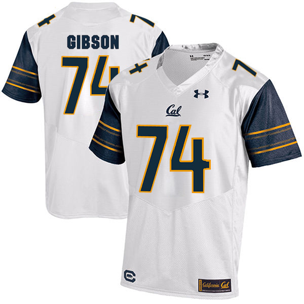 Ryan Gibson California Golden Bears Men's Jersey - #74 NCAA White Stitched Authentic