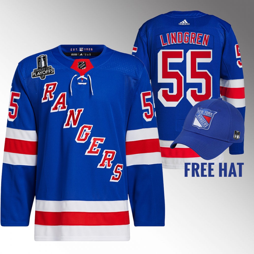 Ryan Lindgren New York Rangers Royal 2022 Metropolitan Division Champions Authentic Jersey