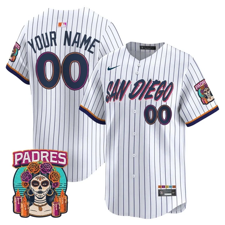 SAN DIEGO PADRES 2026 CITY CONNECT VAPOR PREMIER LIMITED CUSTOM JERSEY PINSTRIPE