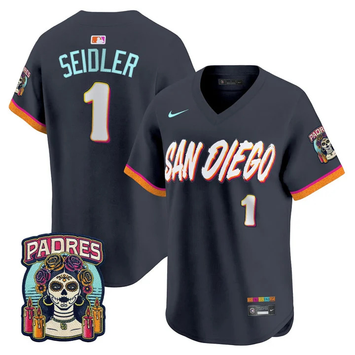 SAN DIEGO PADRES 2026 CITY CONNECT VAPOR PREMIER LIMITED JERSEY V2#1 PETER SEIDLER