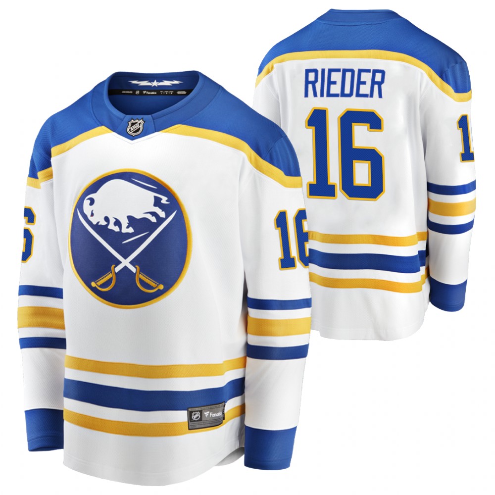 Sabres #16 Tobias Rieder White 2020-21 Away Jersey