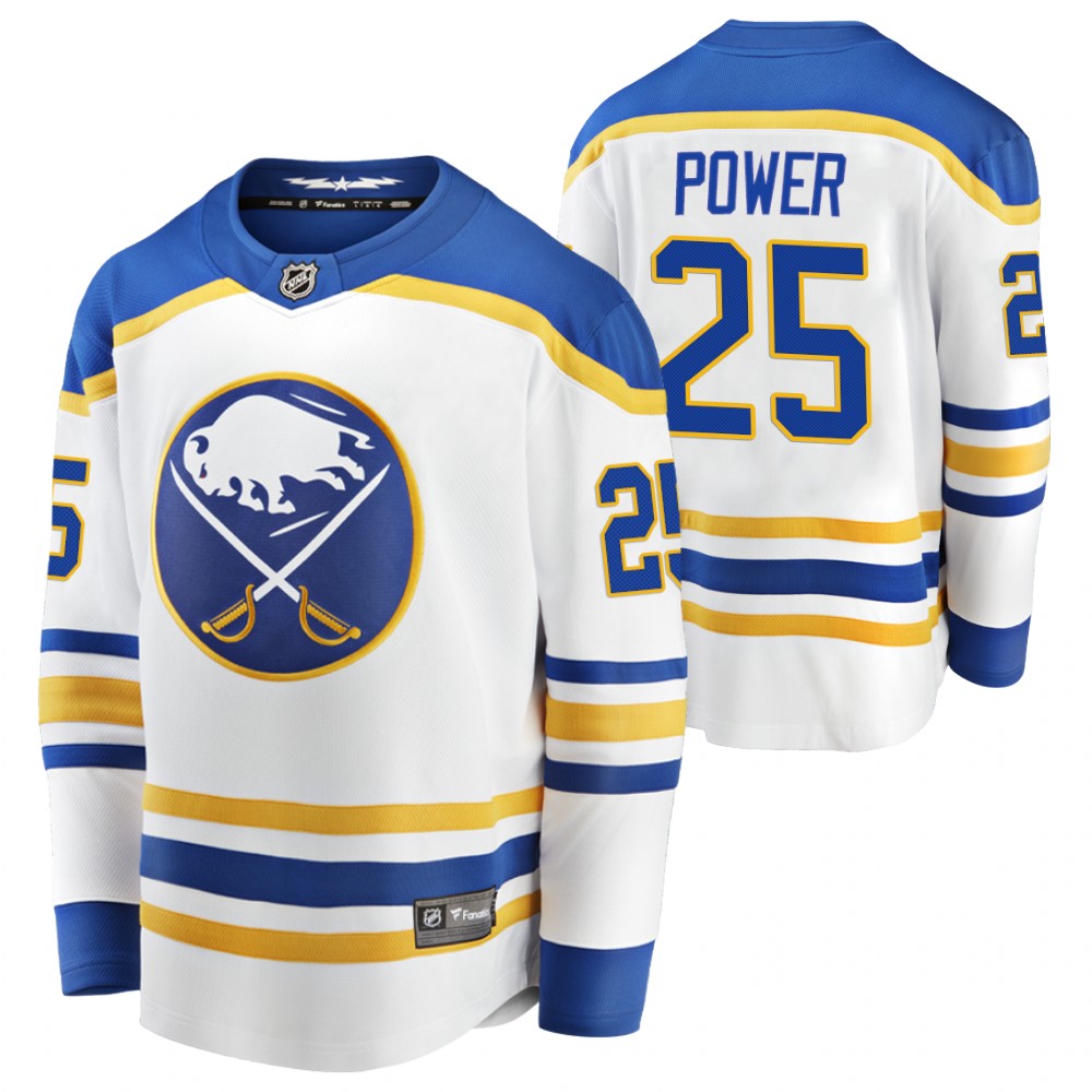 Sabres #25 Owen Power White 2021 NHL Draft First Pick Jersey