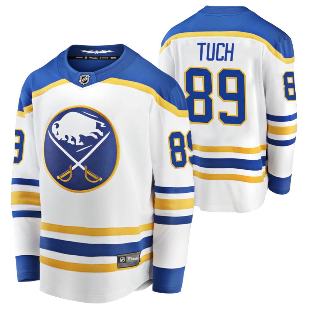 Sabres #89 Alex Tuch White Away Jersey