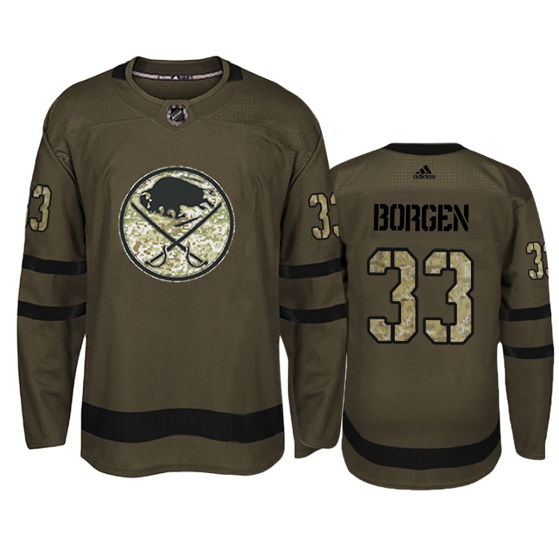 Sabres William Borgen Camo Military Jersey