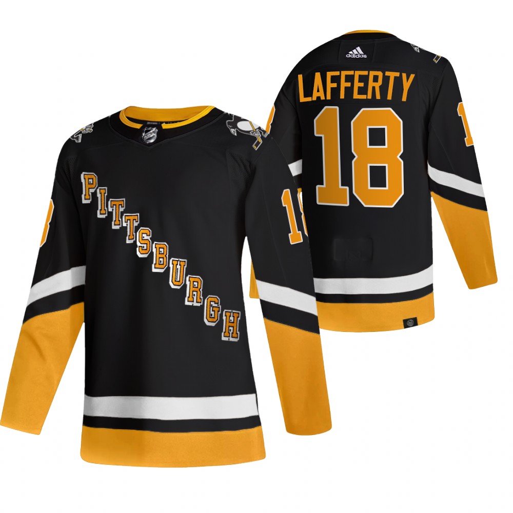 Sam Lafferty 2021-22 Pittsburgh Penguins Black Third Primegreen Authentic Jersey