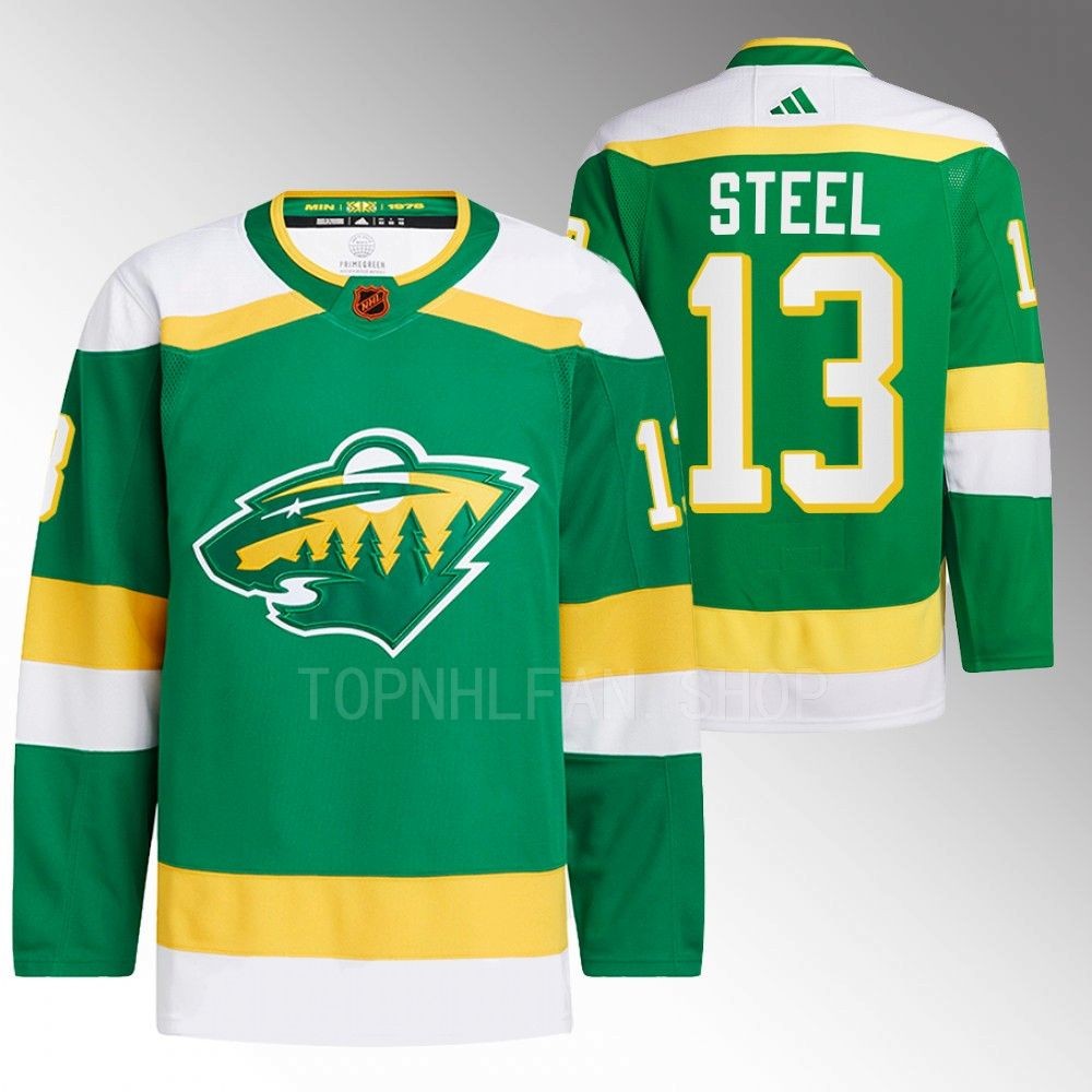 Sam Steel Minnesota Wild Reverse Retro 2.0 Authentic Pro Green 2022 Jersey