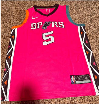 San Antonio Spurs Nike Icon Swingman Jersey - PINK- Stephon Castle - Unisex