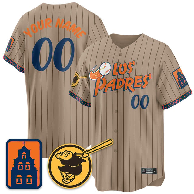 San Diego Padres City Connect City Concept Custom Jersey KHAKI