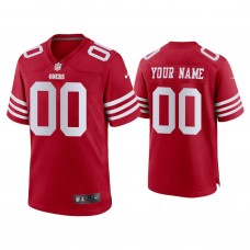 San Francisco 49ers #00 Custom Scarlet 2022-23 Game Jersey