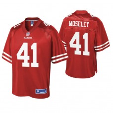 San Francisco 49ers #41 Emmanuel Moseley Scarlet Pro Line Team Player Jersey