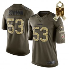 San Francisco 49ers #53 NaVorro Bowman Camo Salute To Service Limited Jersey