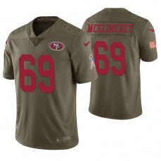 San Francisco 49ers #69 Mike McGlinchey Olive Salute to Service Jersey