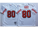 San Francisco 49ers #80 Jerry Rice 1994 Throwback White Jersey on sale ...