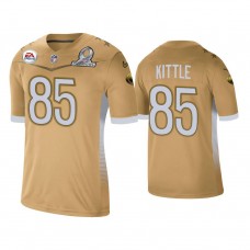 San Francisco 49ers #85 George Kittle Gold 2021 NFC Pro Bowl Game Jersey