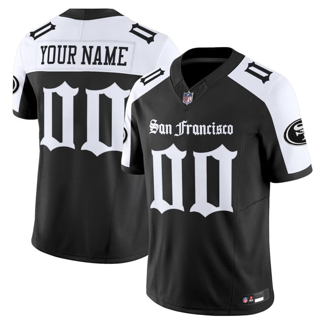 San Francisco 49ers 'Gothic Edition' Vapor Limited Custom Jersey