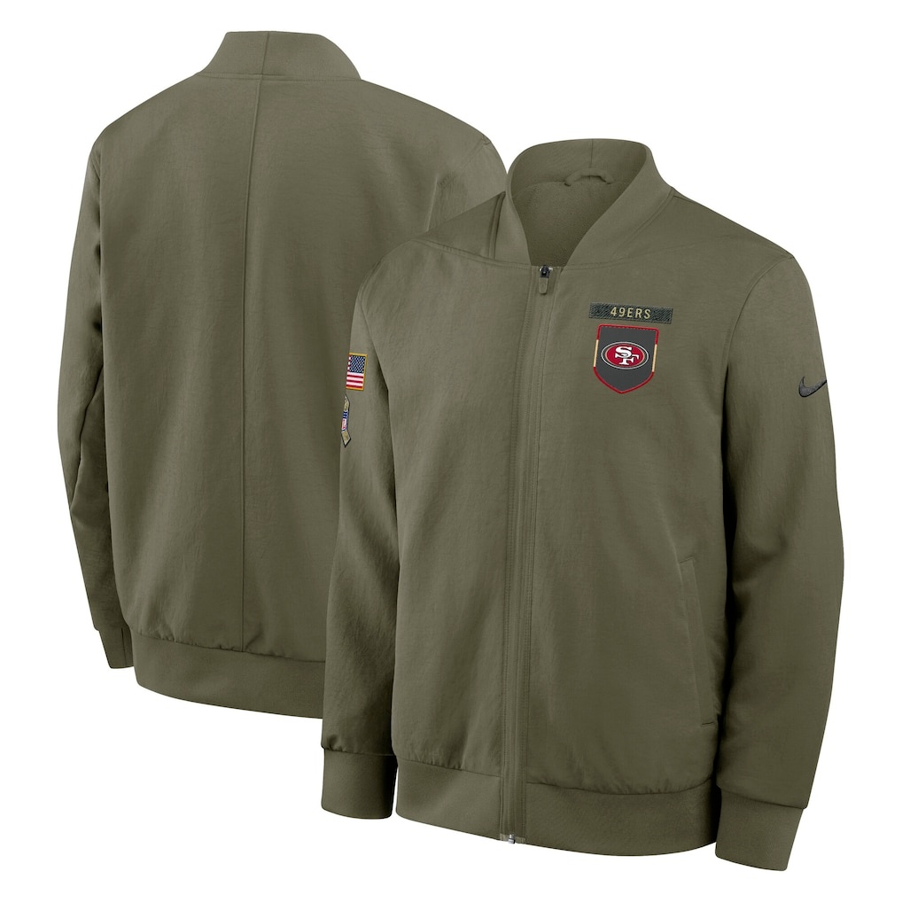 San Francisco 49ers 2025  Salute to  Service  Limited Football Stitched jacket  Jersey