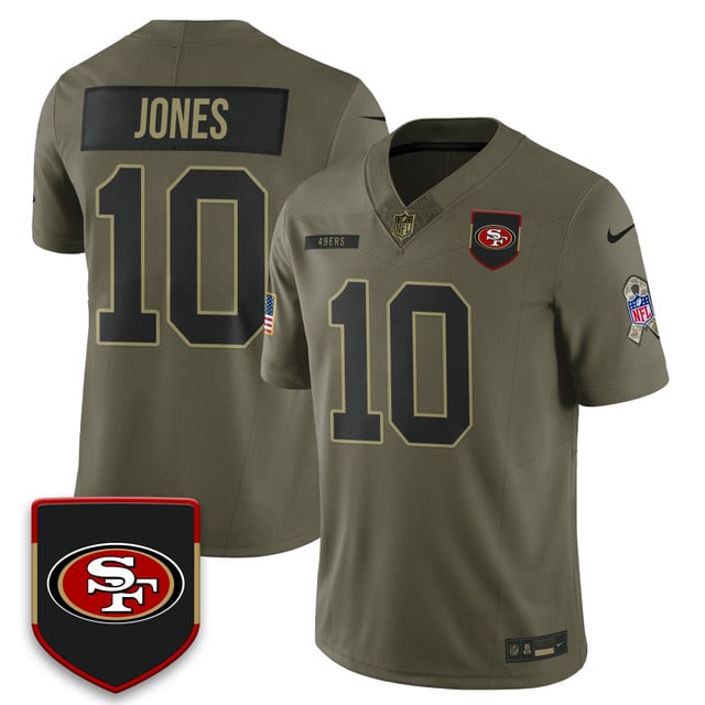 San Francisco 49ers 2025 Salute to Service Limited Jersey #10 Mac JOnes