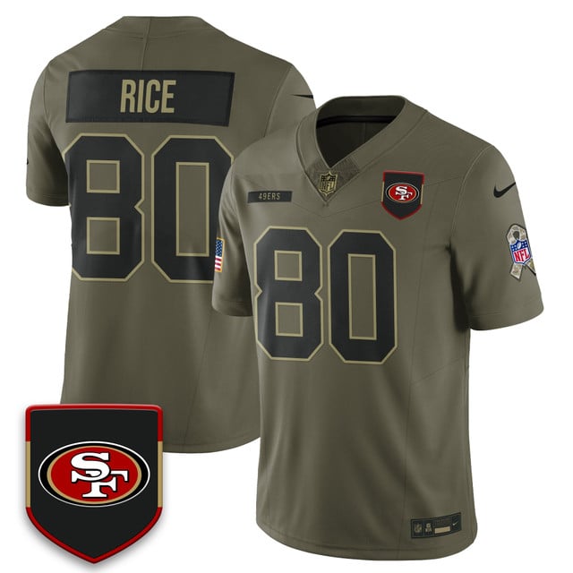 San Francisco 49ers 2025 Salute to Service Limited Jersey #80 Jerry Rice