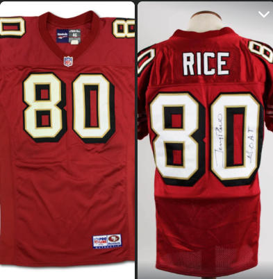 San Francisco 49ers 80 RICE FOOTBALL JERSEY