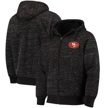 San Francisco 49ers G III Sports By Carl Banks Discovery Sherpa Full Zip Jacket Heathered Black