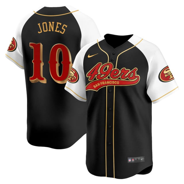 San Francisco 49ers Rivalry Series Baseball Jersey black #10 Mac Jones