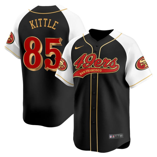 San Francisco 49ers Rivalry Series Baseball Jersey black #85 George Kittle