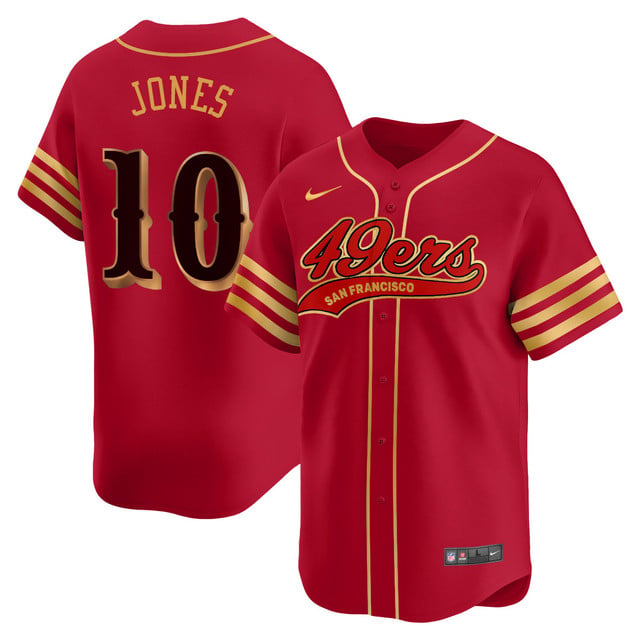 San Francisco 49ers Rivalry Series Baseball Jersey red #10 Mac Jones