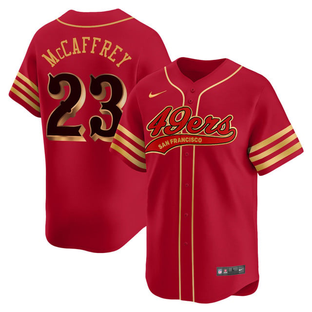 San Francisco 49ers Rivalry Series Baseball Jersey red #23 Christian McCaffrey