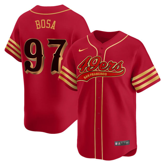 San Francisco 49ers Rivalry Series Baseball Jersey red #97 Nick Bosa