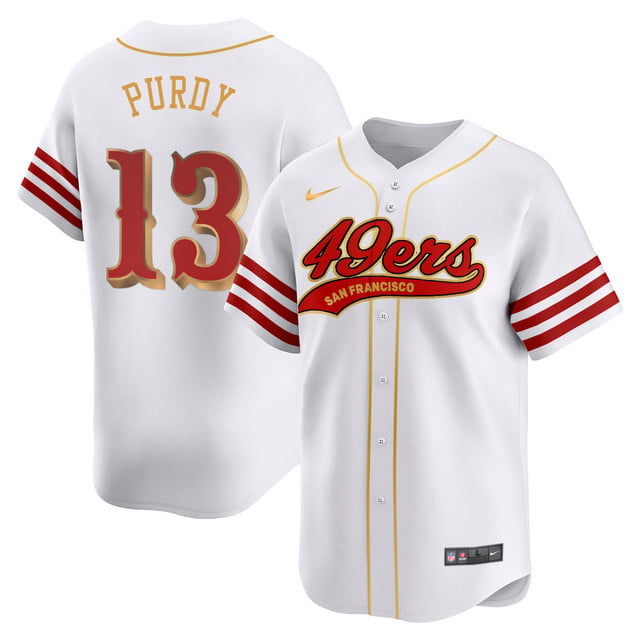 San Francisco 49ers Rivalry Series Baseball Jersey white #13 Brock Purdy
