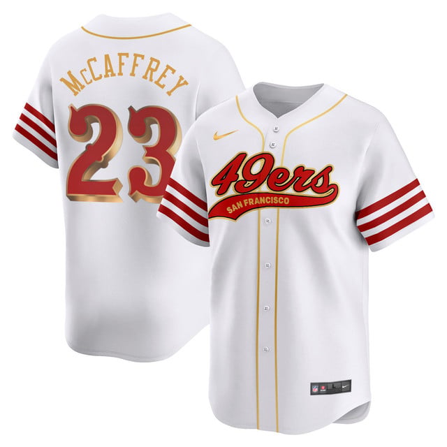 San Francisco 49ers Rivalry Series Baseball Jersey white #23 Christian McCaffrey