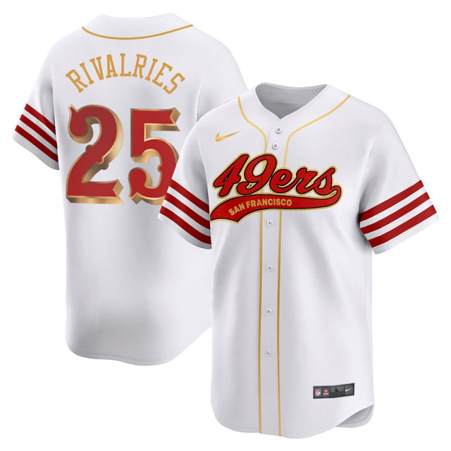 San Francisco 49ers Rivalry Series Baseball Jersey white #25 Rivalries