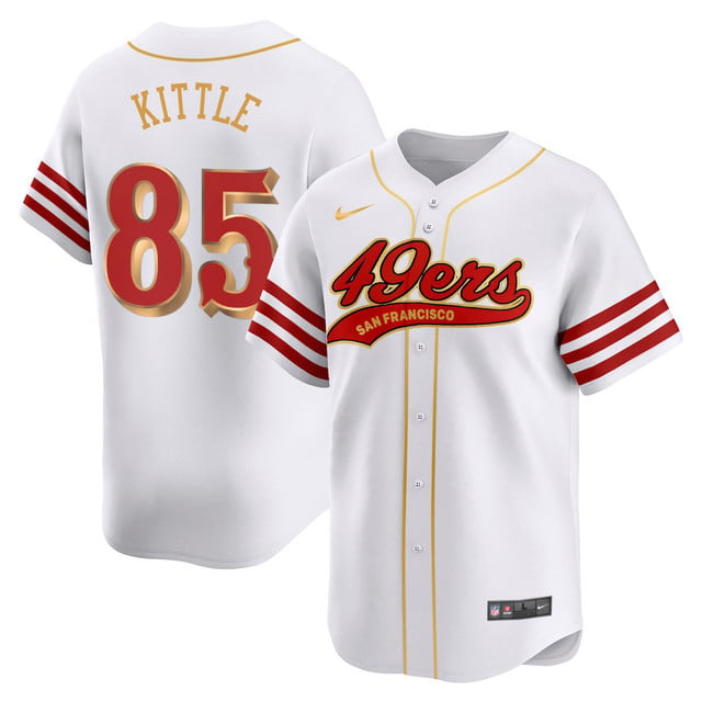 San Francisco 49ers Rivalry Series Baseball Jersey white #85 George Kittle