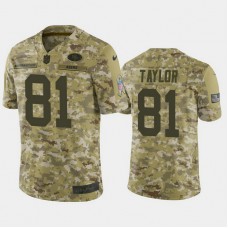San Francisco 49ers Trent Taylor #81 Camo Jersey 2018 Salute to Service