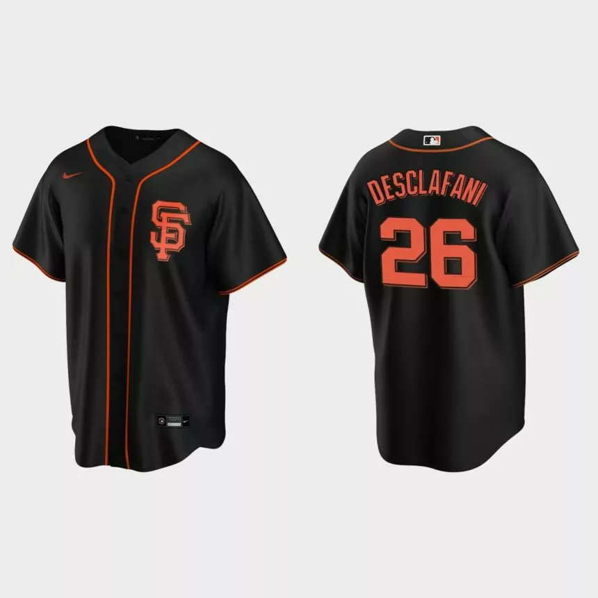 San Francisco Giants #26 Anthony DeSclafani Replica Alternate Jersey – Black