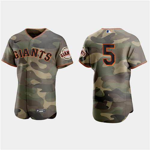 San Francisco Giants #5 Mike Yastrzemski Men's Nike 2021 Armed Forces Day Authentic MLB Jersey -Camo