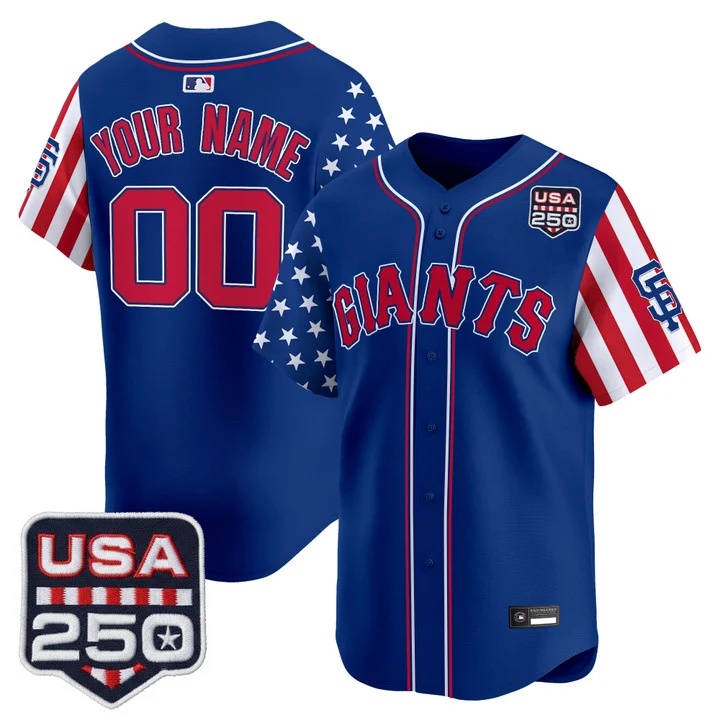San Francisco Giants America 250 Edition Vapor Premier Limited Custom Jersey ROYAL