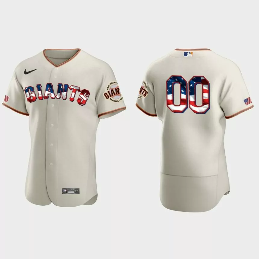 San Francisco Giants Custom 2020 Stars 4th of July Jersey – Cream
