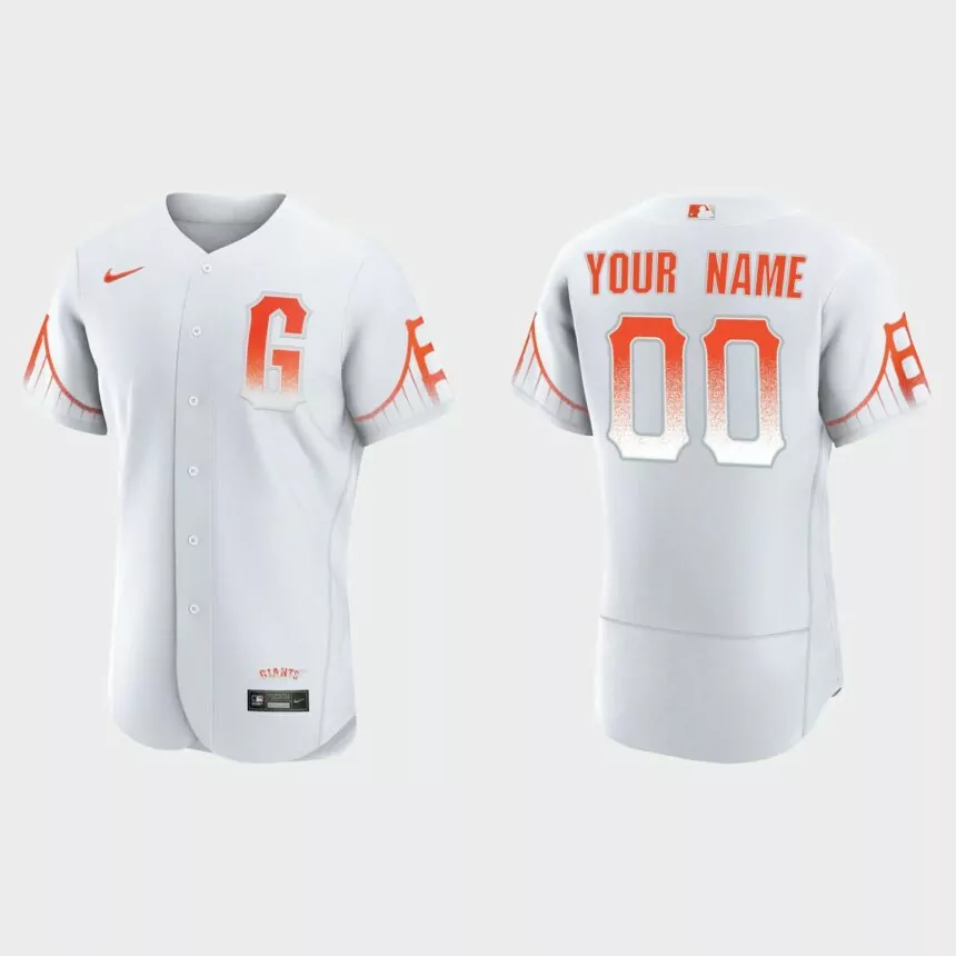 San Francisco Giants Custom 2021 City Connect Authentic Jersey – White