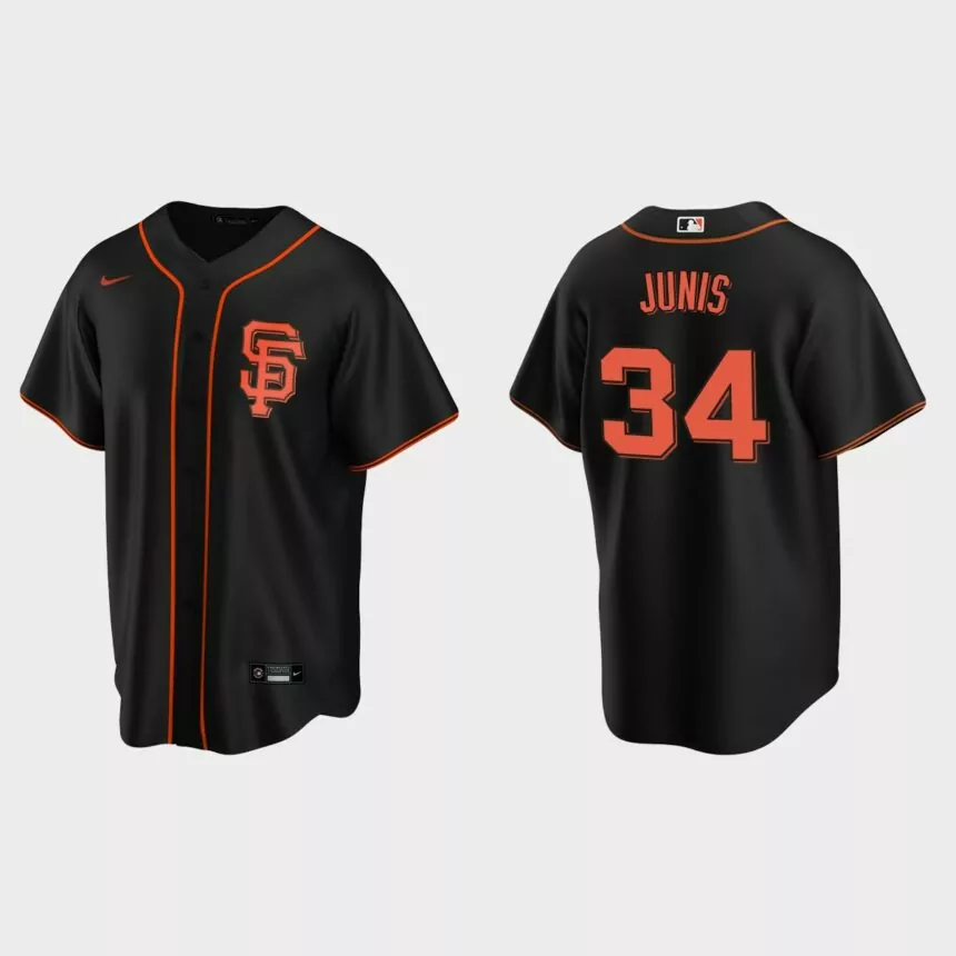 San Francisco Giants Jakob Junis Replica Alternate Jersey – Black