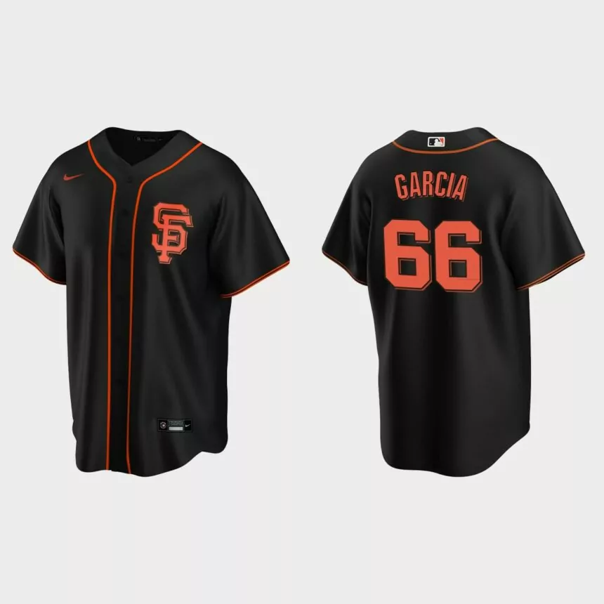San Francisco Giants Jarlin Garcia Replica Alternate Jersey – Black