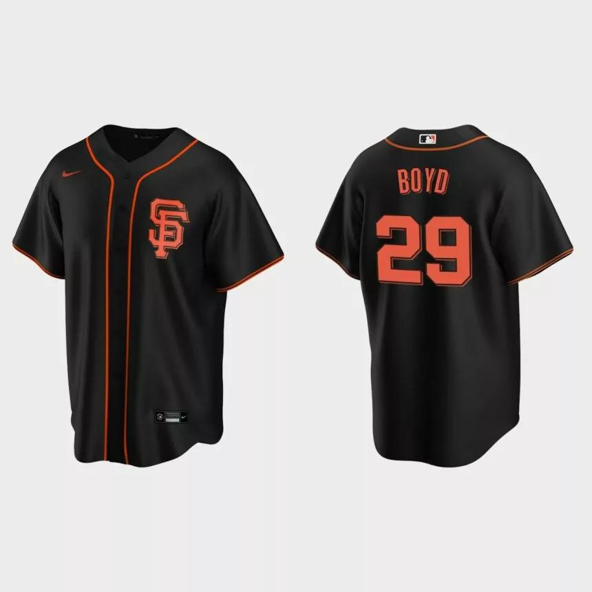 San Francisco Giants Matthew Boyd Replica Alternate Jersey – Black