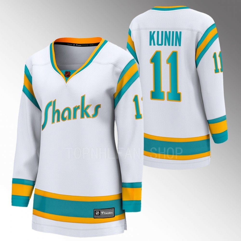 San Jose Sharks Luke Kunin Women White 2022 Special Edition 2.0 Jersey